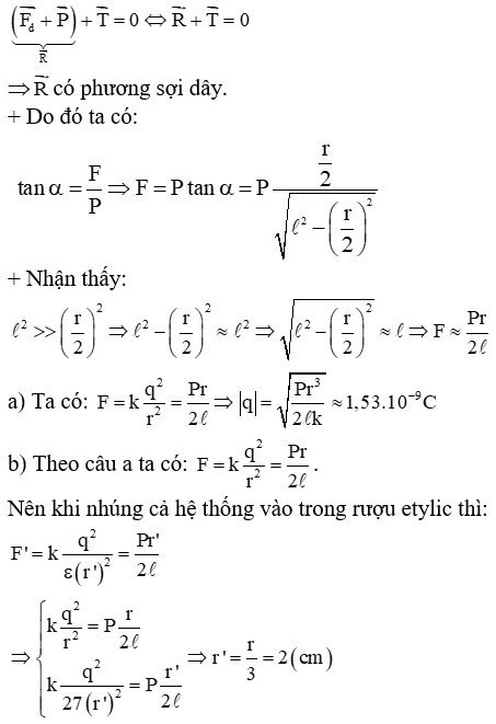 Vật Lí lớp 11 | Chuyên đề: Lực tương tác tĩnh điện đề: Lý thuyết - Bài tập Vật Lý 11 có đáp án