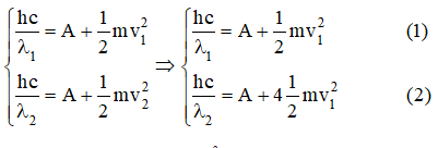 100 câu trắc nghiệm Lượng tử ánh sáng có lời giải (nâng cao - phần 1)