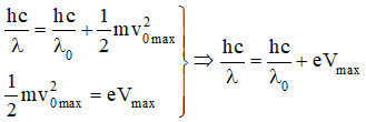 100 câu trắc nghiệm Lượng tử ánh sáng có lời giải (nâng cao - phần 1)