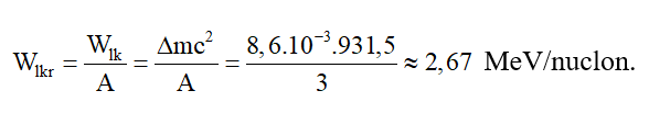 20 Bài tập Cấu tạo hạt nhân, Năng lượng liên kết có lời giải