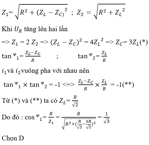 255 câu trắc nghiệm Dòng điện xoay chiều có lời giải (nâng cao - phần 1)