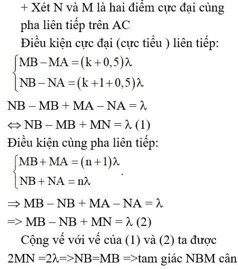 Bài tập Giao thoa sóng trong đề thi Đại học (có lời giải)