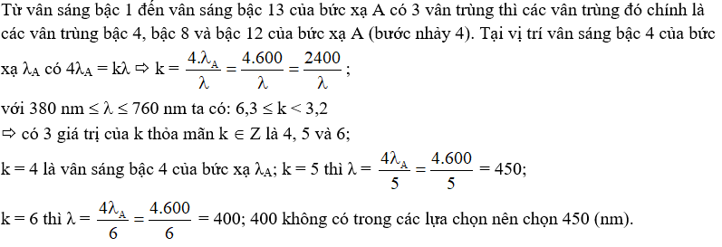 Bài tập Hiện tượng giao thoa ánh sáng trong đề thi Đại học (có lời giải)