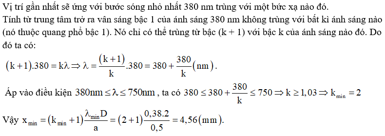 Bài tập Hiện tượng giao thoa ánh sáng trong đề thi Đại học (có lời giải)