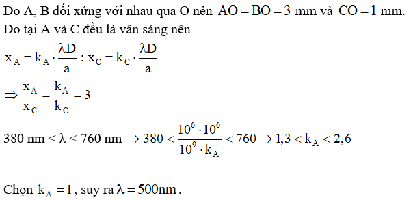 Bài tập Hiện tượng giao thoa ánh sáng trong đề thi Đại học (có lời giải)