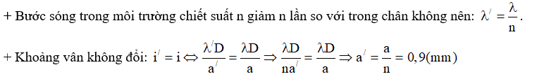 Bài tập Hiện tượng giao thoa ánh sáng trong đề thi Đại học (có lời giải)