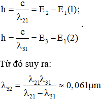 Cách giải bài tập Mẫu nguyên tử Bo, Quang phổ vạch của Hidro (hay, chi tiết) - Bài tập Vật Lí 12 có lời giải chi tiết