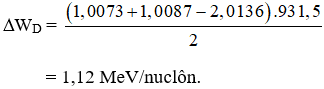 25 Bài tập về Độ hụt khối, Năng lượng liên kết có lời giải