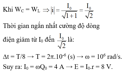 Cách giải Bài toán về nạp năng lượng ban đầu cho mạch dao động LC hay, chi tiết