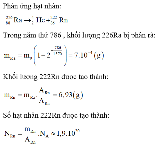 Công thức, Cách tính khối lượng chất phóng xạ hay, chi tiết 