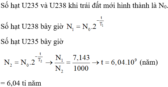 Công thức, Cách tính thời gian phóng xạ, tuổi của cổ vật hay, chi tiết