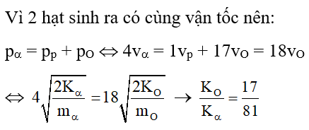 Dạng bài tập Các định luật bảo toàn trong phản ứng hạt nhân hay, chi tiết