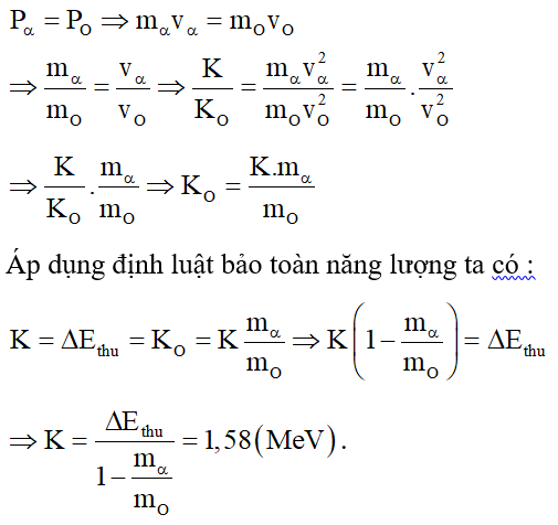 Dạng bài tập Các định luật bảo toàn trong phản ứng hạt nhân hay, chi tiết