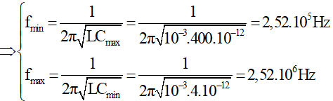 Phương pháp tìm chu kỳ, tần số trong mạch dao động LC cực hay
