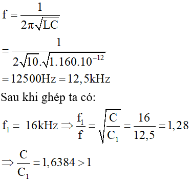 Phương pháp tìm chu kỳ, tần số trong mạch dao động LC cực hay