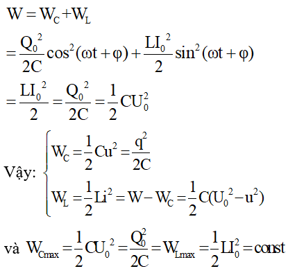 Công thức, cách tính năng lượng điện từ trong mạch dao động LC hay, chi tiết
