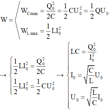 Công thức, cách tính năng lượng điện từ trong mạch dao động LC hay, chi tiết