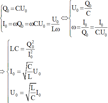 Cách viết biểu thức điện áp, cường độ dòng điện, điện tích trong mạch dao động LC cực hay