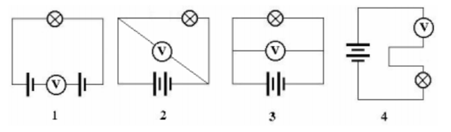 Bài tập Vật Lí 7 Bài 25 (có đáp án): Hiệu điện thế