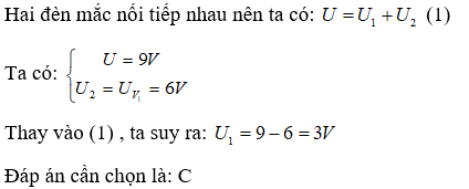 Bài tập Vật Lí 7 Bài 27 (có đáp án): Thực hành: Đo cường độ dòng điện và hiệu điện thế đối với đoạn mạch nối tiếp