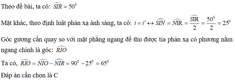 Bài tập Vật Lí 7 Bài 4 (có đáp án): Định luật phản xạ ánh sáng (phần 2)