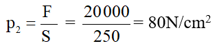 Phương pháp tính Áp lực, áp suất cực hay có lời giải