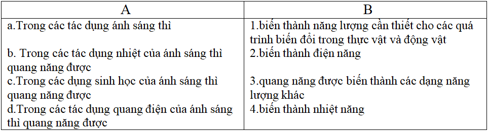 Bài tập các tác dụng của ánh sáng (cực hay, chi tiết)