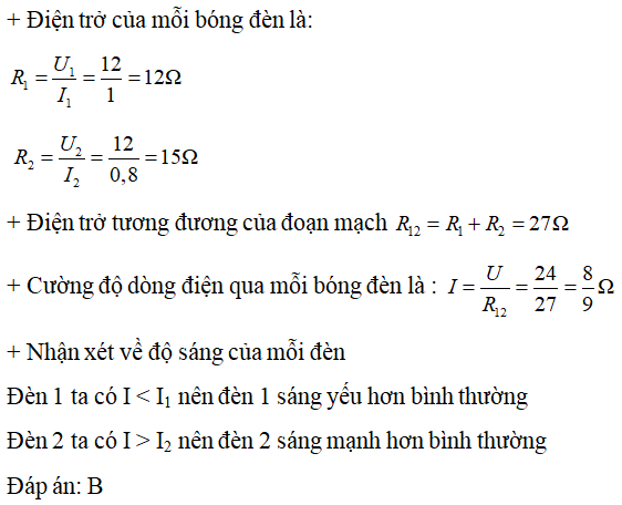 Bài tập định luật ôm cho đoạn mạch có các điện trở mắc nối tiếp (cực hay, chi tiết)