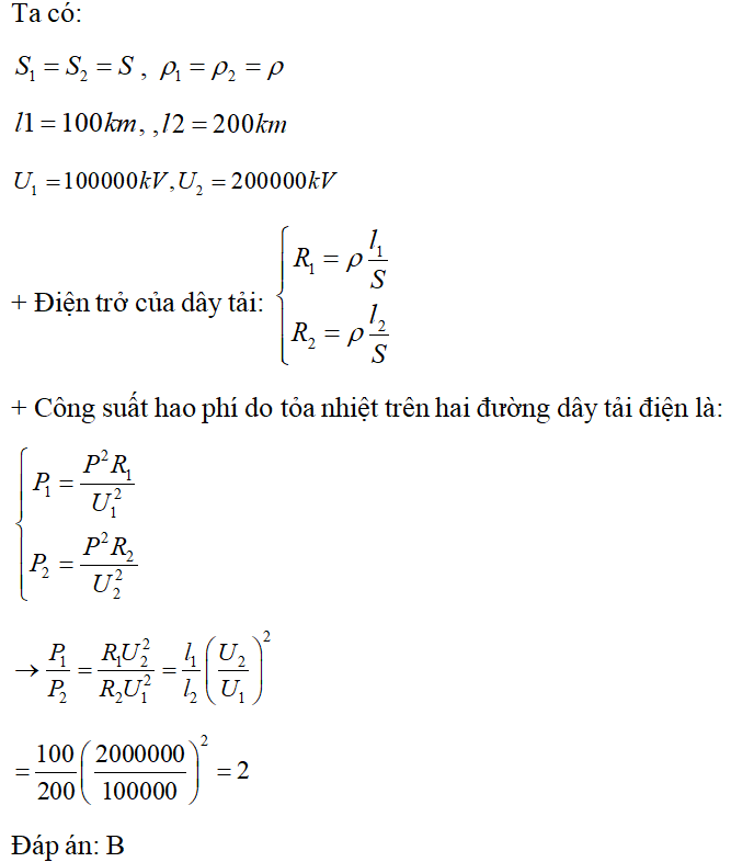 Bài tập truyền tải điện năng đi xa (cực hay, chi tiết)