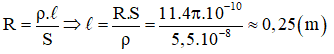 Dạng bài Sự phụ thuộc của điện trở vào chiều dài, tiết diện, vật liệu làm dây dẫn