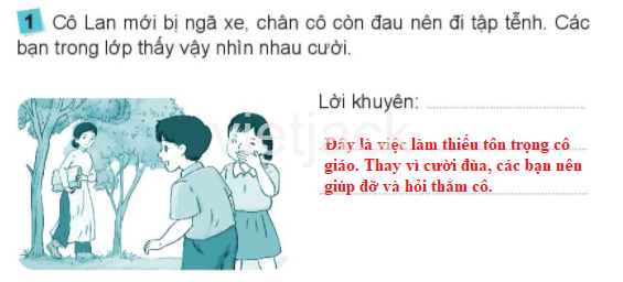 Bài 3: Kính trọng thầy giáo, cô giáo