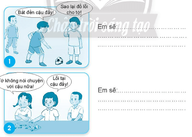 Vở bài tập Đạo đức lớp 3 trang 42, 43, 44, 45 Bài 11: Em xử lí bất hòa với bạn bè - Chân trời sáng tạo