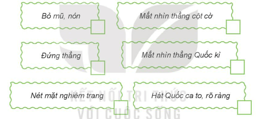 Vở bài tập Đạo đức lớp 3 trang 4, 5, 6 Bài 1: Chào cờ và hát Quốc ca - Kết nối tri thức