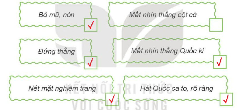 Vở bài tập Đạo đức lớp 3 trang 4, 5, 6 Bài 1: Chào cờ và hát Quốc ca - Kết nối tri thức