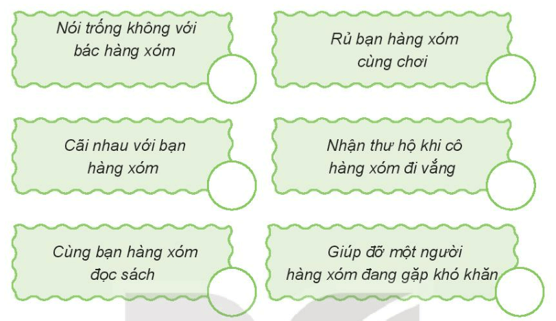 Vở bài tập Đạo đức lớp 3 trang 12, 13, 14, 15, 16 Bài 3: Quan tâm hàng xóm láng giềng | Kết nối tri thức