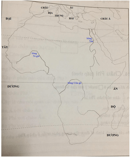 Vở bài tập Địa Lí lớp 5 Bài 23: Châu Phi | Giải VBT Địa Lí 5