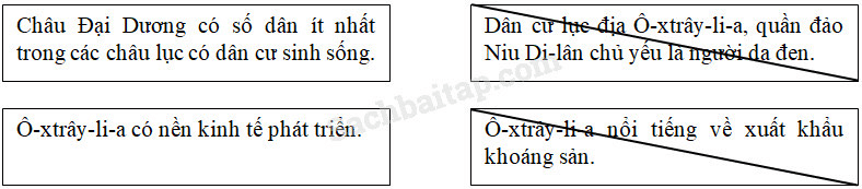 Vở bài tập Địa Lí lớp 5 Bài 27: Châu Đại Dương và Châu Nam Cực | Giải VBT Địa Lí 5