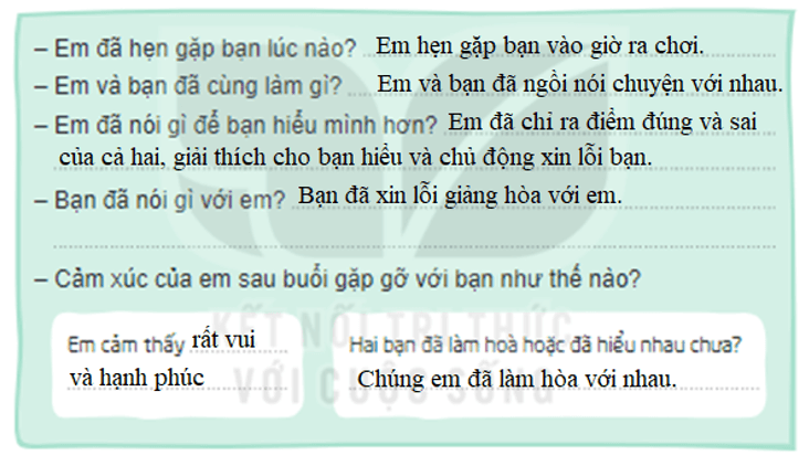 Vở bài tập Hoạt động trải nghiệm lớp 3 Tuần 10 trang 23, 24, 25: Bảo vệ tình bạn, Chúng mình hiểu nhau  | Kết nối tri thức