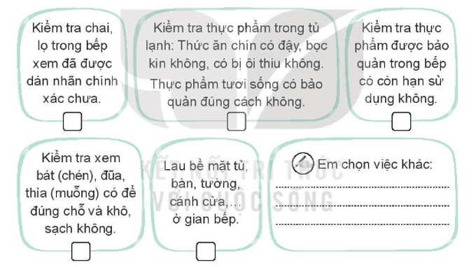 Vở bài tập Hoạt động trải nghiệm lớp 3 Tuần 21 trang 45, 46: Bếp nhà em, Tiêu chí đánh giá của ông Táo  | Kết nối tri thức