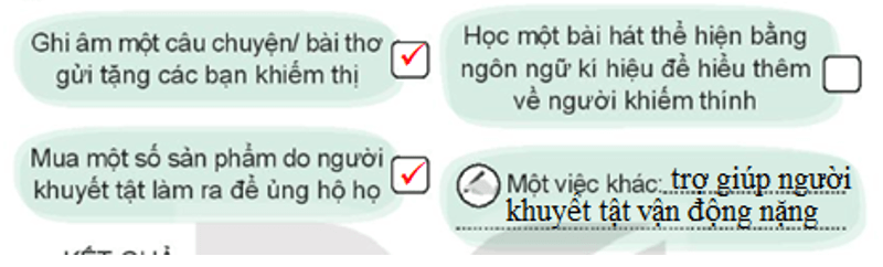 Vở bài tập Hoạt động trải nghiệm lớp 3 Tuần 27 trang 56, 57: Giúp đỡ người khuyết tật, Đồng cảm với người khuyết tật | Kết nối tri thức