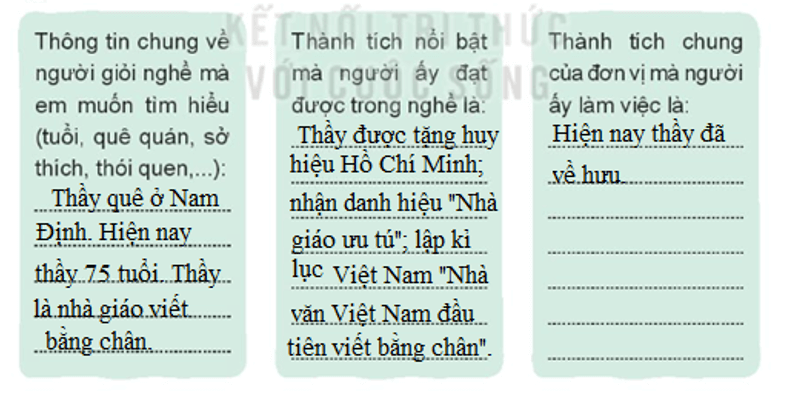 Vở bài tập Hoạt động trải nghiệm lớp 3 Tuần 33 trang 68, 69: Người lao động tương lai, Tấm gương nghề nghiệp | Kết nối tri thức