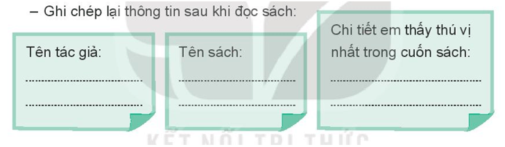 Vở bài tập Hoạt động trải nghiệm lớp 3 Tuần 4 trang 10, 11, 12, 13: Đọc sách theo sở thích, Danh mục sách theo sở thích   | Kết nối tri thức