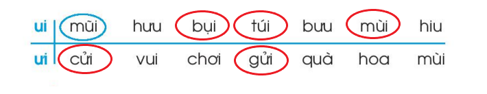 Vở bài tập Tiếng Việt lớp 1 Tập 1 trang 38 Bài 41: ui, ưi