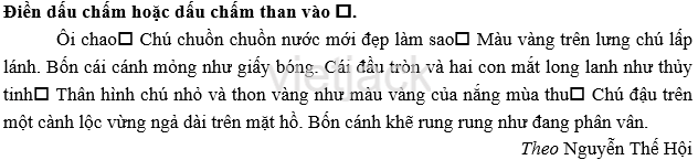 Tập 2 trang 33 Bài 3: Trái chín