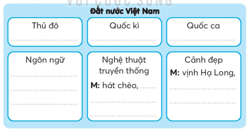 Vở bài tập Tiếng Việt lớp 3 Bài 20: Tiếng nước mình trang 47, 48 Tập 2 | Kết nối tri thức