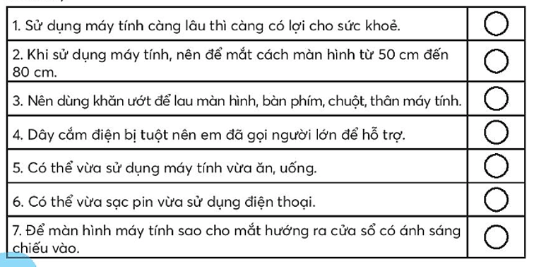 Vở bài tập Tin học lớp 3 trang 11, 12 Bài 4: Làm việc với máy tính | Chân trời sáng tạo