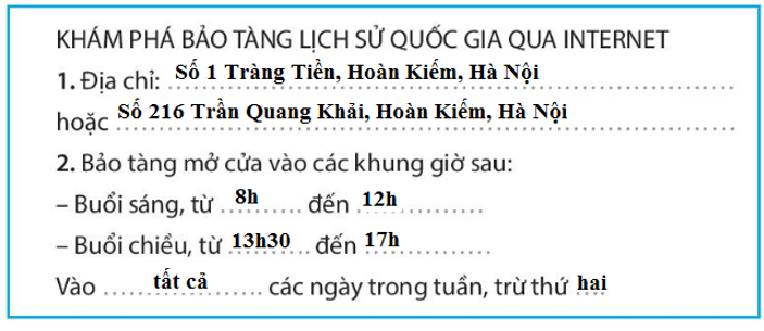 Vở bài tập Tin học lớp 3 trang 24, 25, 26, 27 Bài 6: Khám phá thông tin trên internet | Kết nối tri thức (ảnh 6)