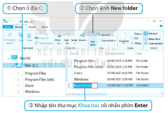 Vở bài tập Tin học lớp 3 trang 36, 37, 38, 39 Bài 9: Thực hành với tệp và thư mục trong máy tính | Kết nối tri thức (ảnh 14)