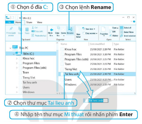 Vở bài tập Tin học lớp 3 trang 36, 37, 38, 39 Bài 9: Thực hành với tệp và thư mục trong máy tính | Kết nối tri thức (ảnh 15)