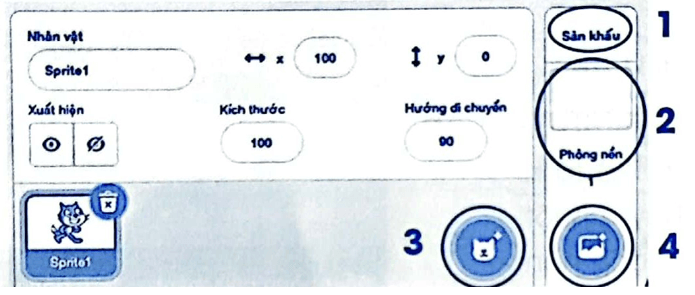 Vở bài tập Tin học lớp 4 Cánh diều Bài 3: Tạo chương trình có phông nền thay đổi